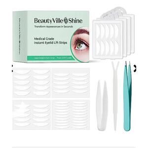 BeautyVille Shine Eyelid Lift Strips 400ct Assortment 4mm–7mm Medical Grade NIB